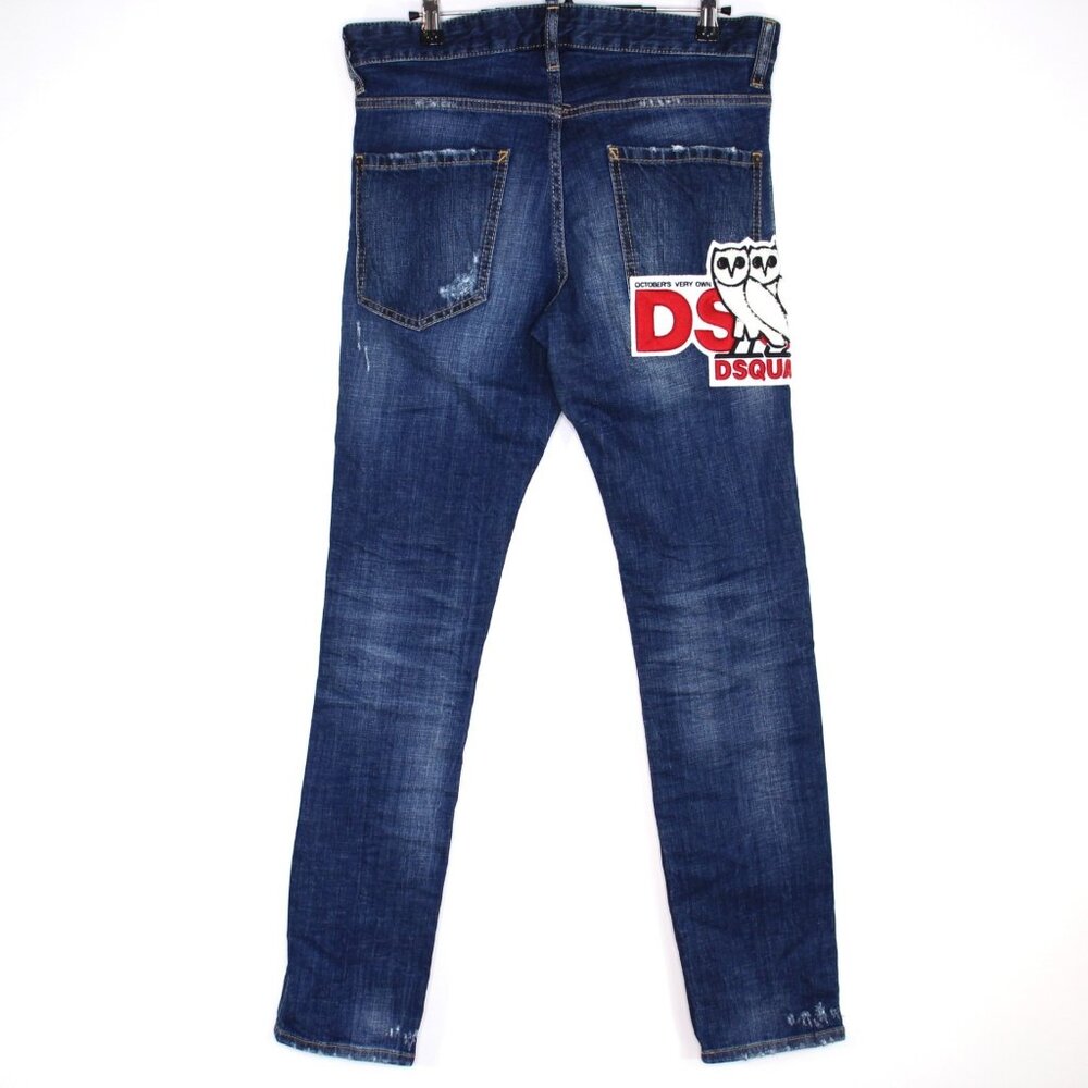 Dsquared2 x OVO Mens 46 32 x 31 Chenille Distressed Jeans NEW RARE C1245
